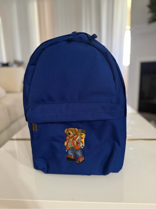 Polo Ralph Lauren Handbags - Polo by Ralph Lauren Navy Blue Backpack with Embroidered Bear